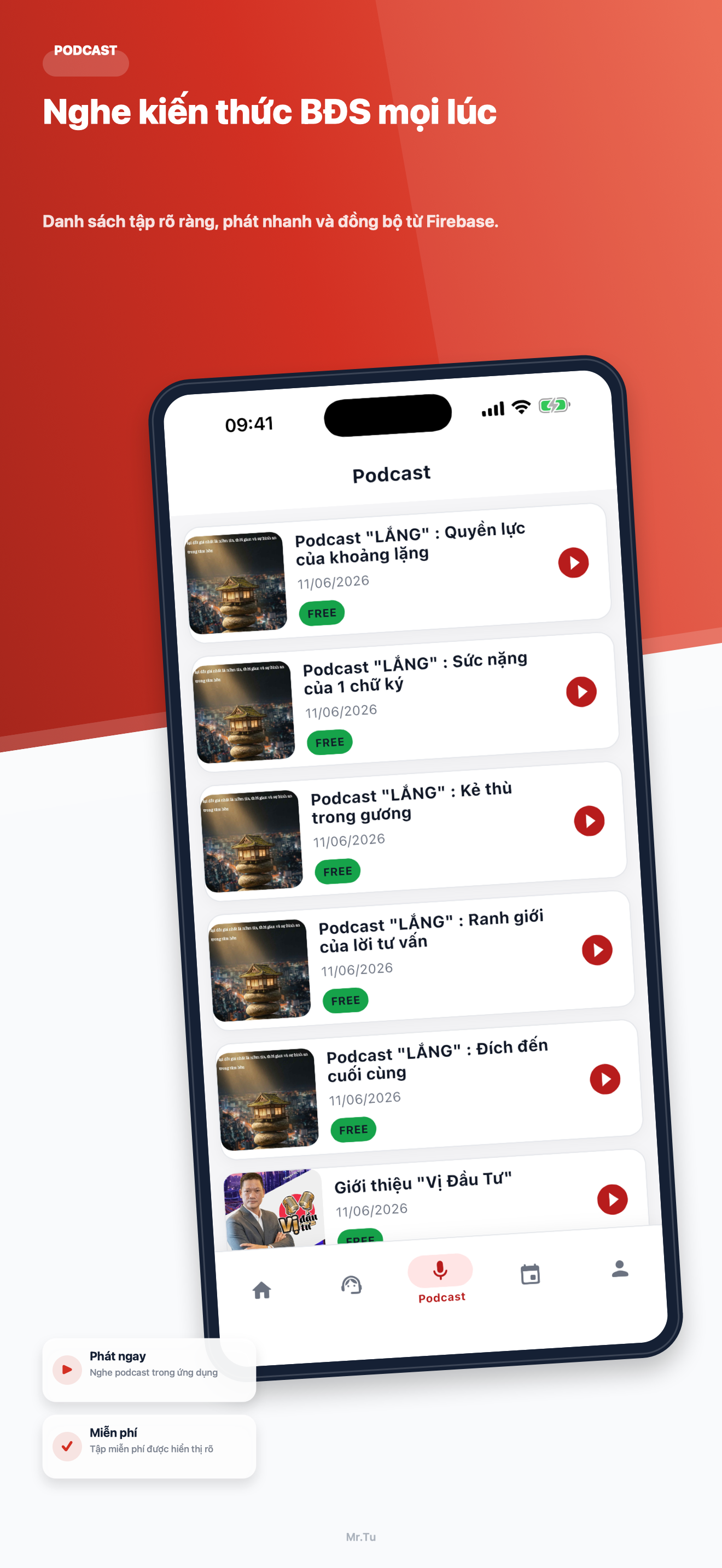 Mr Tu podcast screen preview